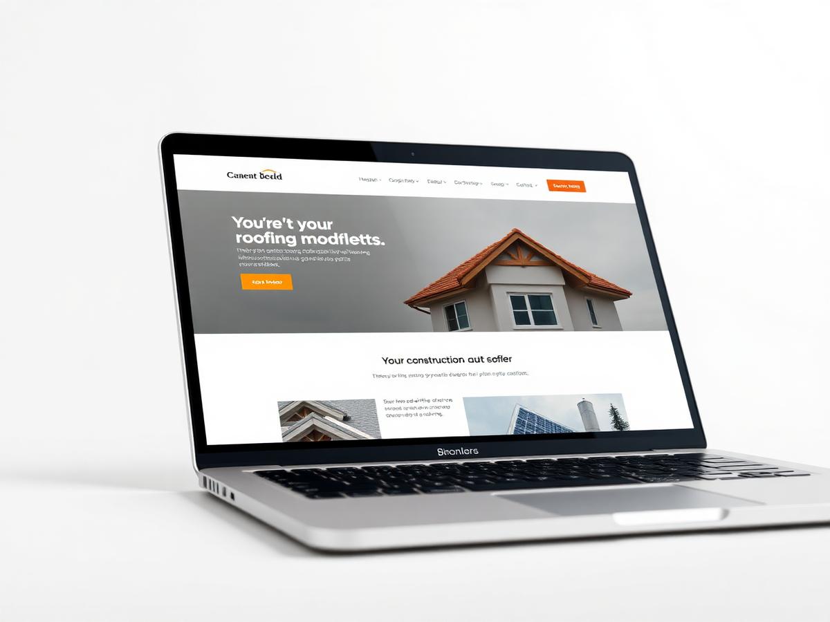 Construction · Roofing website mockup