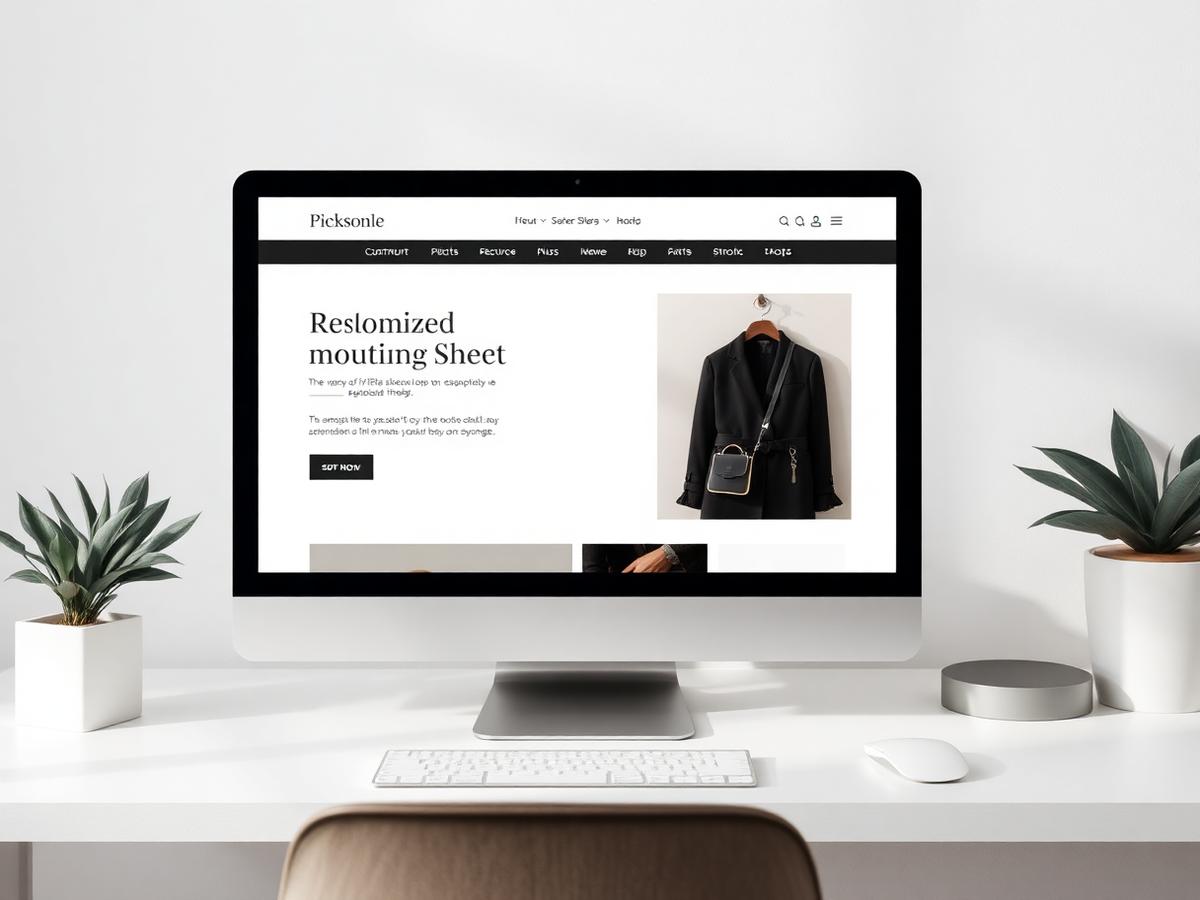 E-commerce website mockup